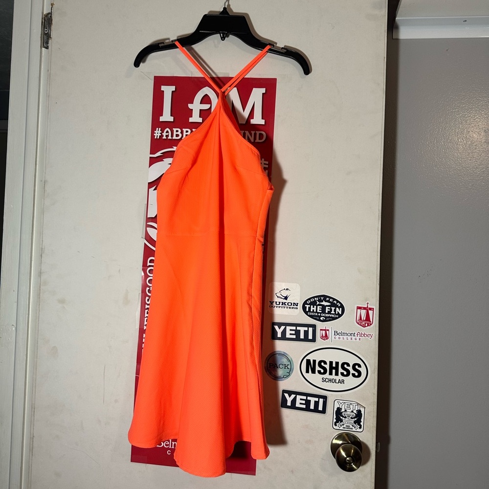 coral summer dress